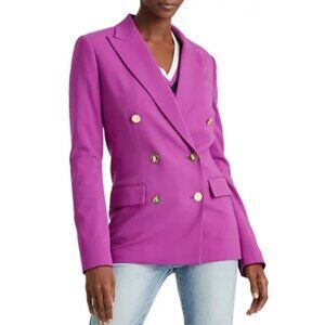Lauren Ralph Lauren Orchid Purple Double Breasted Blazer Sz 10 #05